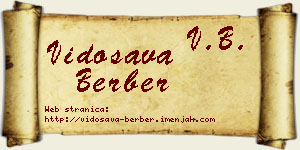 Vidosava Berber vizit kartica